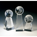 6" World Tower Optical Crystal Award